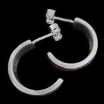 Zia Sun Half Hoop Earrings - Mainland Silver