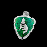 Howling Wolf Arrowhead Pendant - Mainland Silver