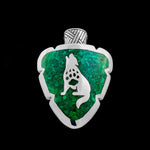 Howling Wolf Arrowhead Pendant - Mainland Silver