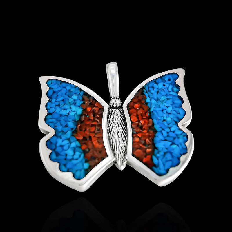 Wide Butterfly Pendant - Mainland Silver