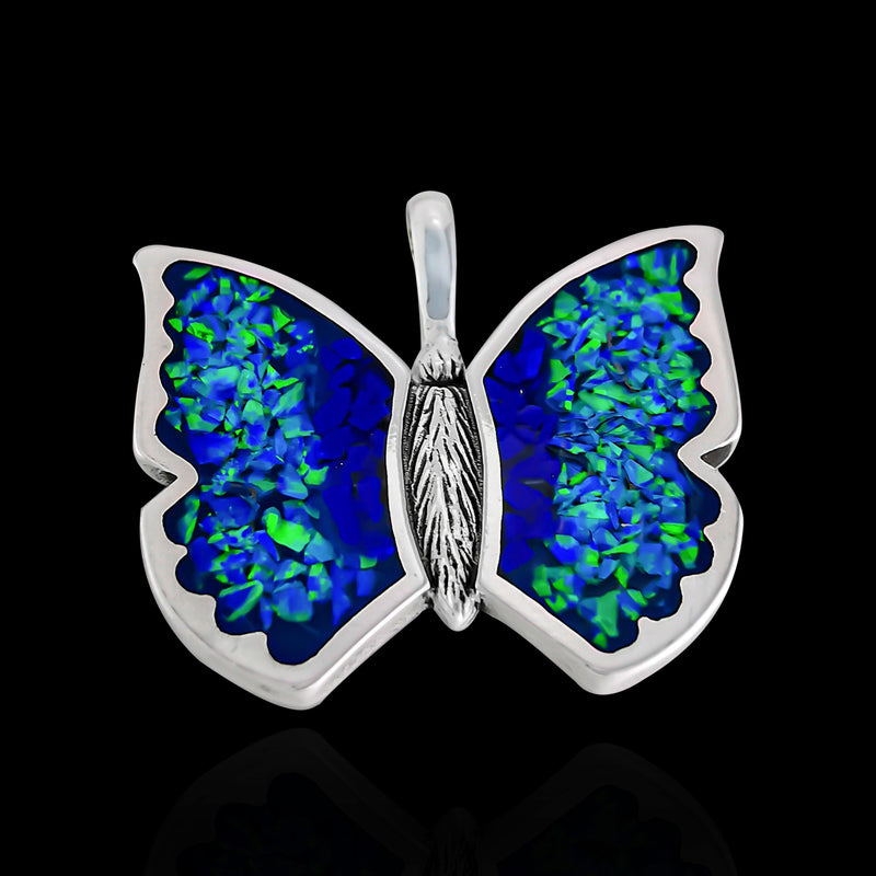 Wide Butterfly Pendant - Mainland Silver