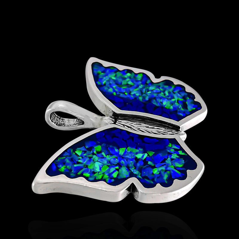 Wide Butterfly Pendant - Mainland Silver