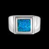 Double Frame Square Inlay Ring - Mainland Silver