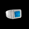 Double Frame Square Inlay Ring - Mainland Silver