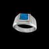 Double Frame Square Inlay Ring - Mainland Silver