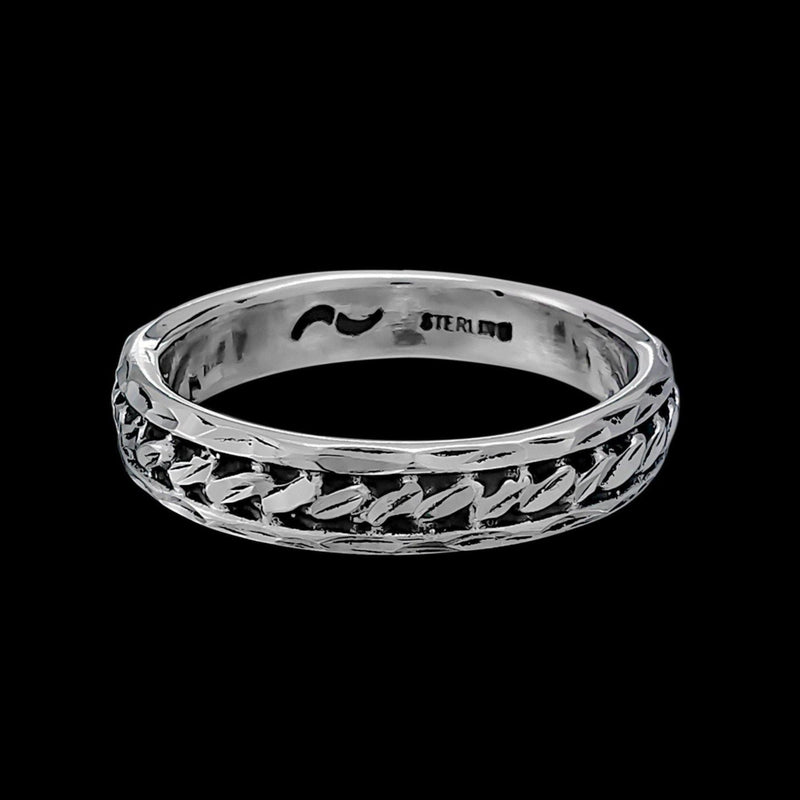 Lace Trim Band - Mainland Silver