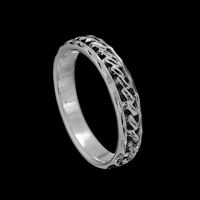Lace Trim Band - Mainland Silver