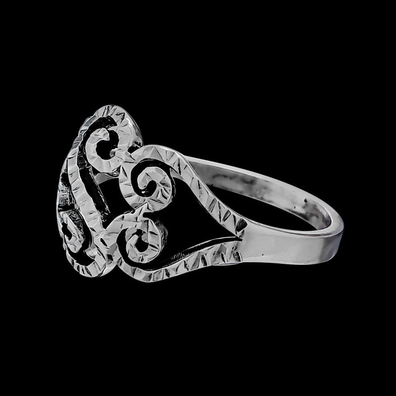 Monogrammed Hearts Ring - Mainland Silver