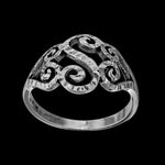 Monogrammed Hearts Ring - Mainland Silver