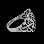 Giant Damask Ring - Mainland Silver