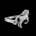 Leaping Unicorn Ring - Mainland Silver
