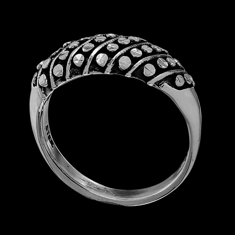 Art Deco Band - Mainland Silver