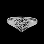 Gleaming Heart Ring - Mainland Silver