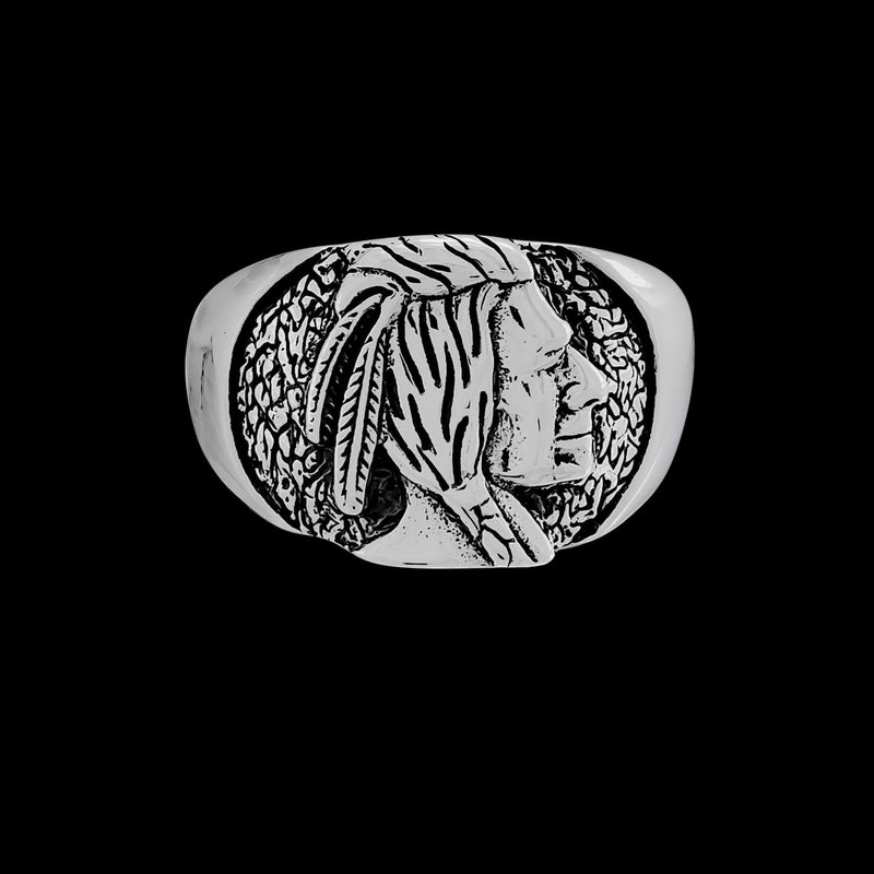 Native American Chief Ring - Mainland Silver
