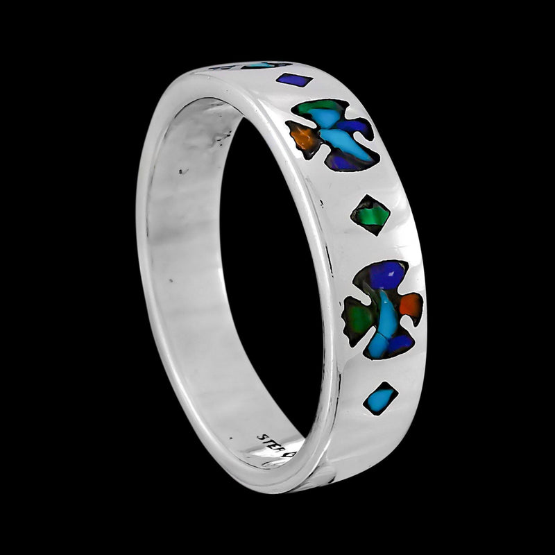 Thunderbird Band Ring - Mainland Silver