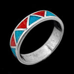 Turquoise and Coral inlay