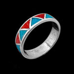 Flat Navajo Ring Band - Mainland Silver