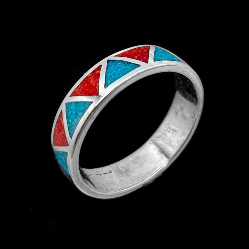 Flat Navajo Ring Band - Mainland Silver