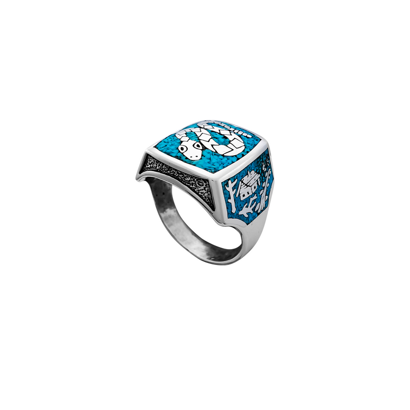 Diamondback Rattlesnake Ring, Fully Customizable Ring