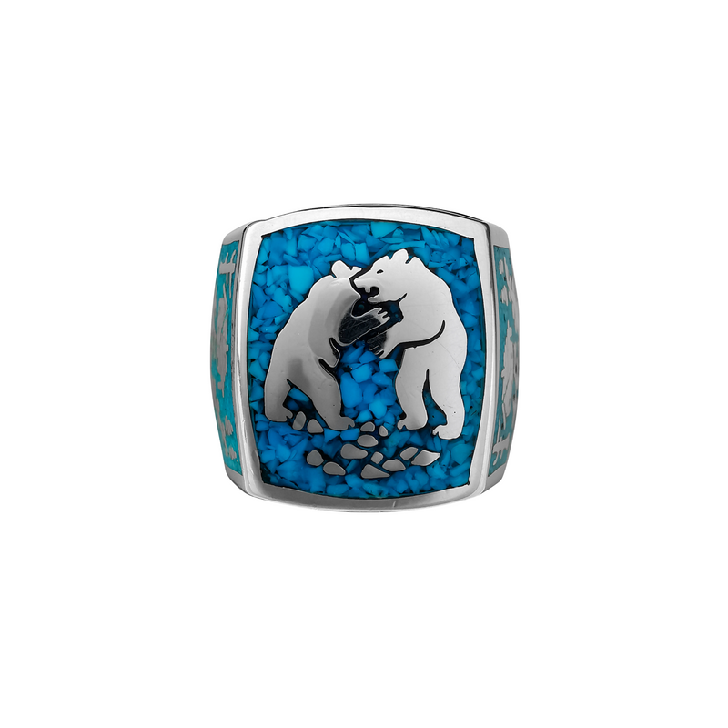 Fighting Bears Ring, Fully Customizable Ring
