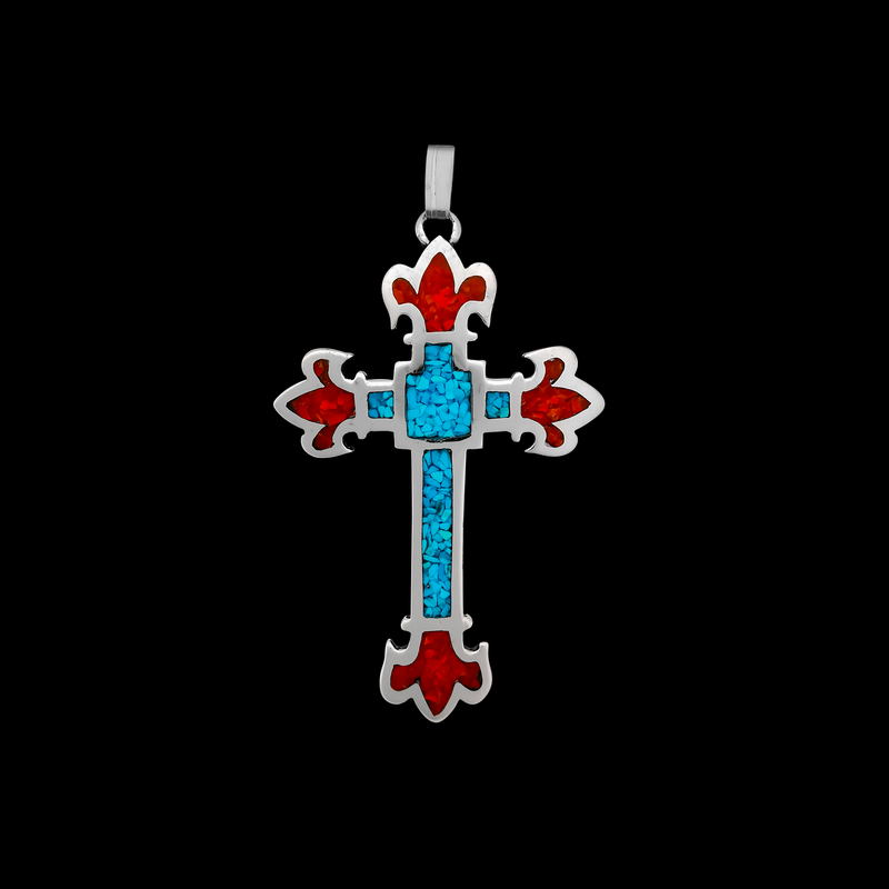 Medium Fleur-de-lis Cross Pendant