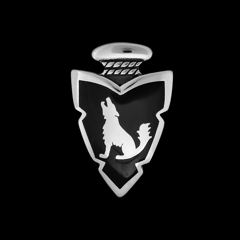 Howling Wolf Arrowhead Pendant