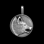 Round Wolf Pendant