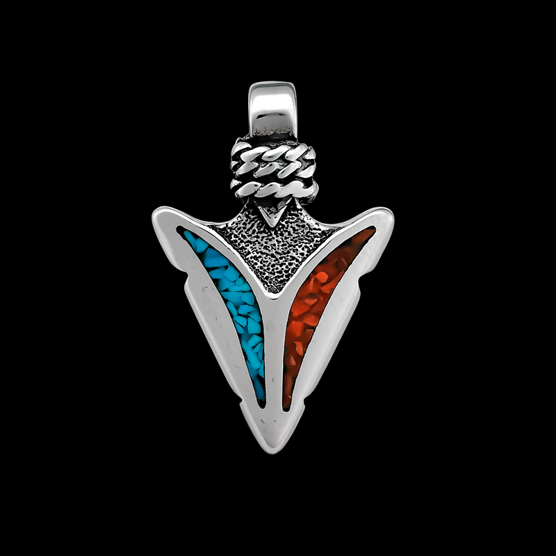 Small Arrowhead Pendant with Braided Bail