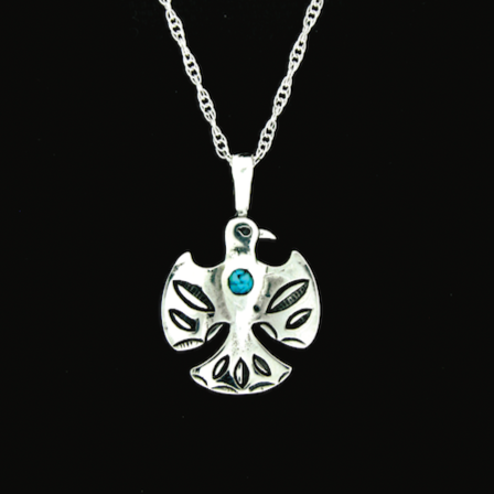 Circle Crest Thunderbird Pendant