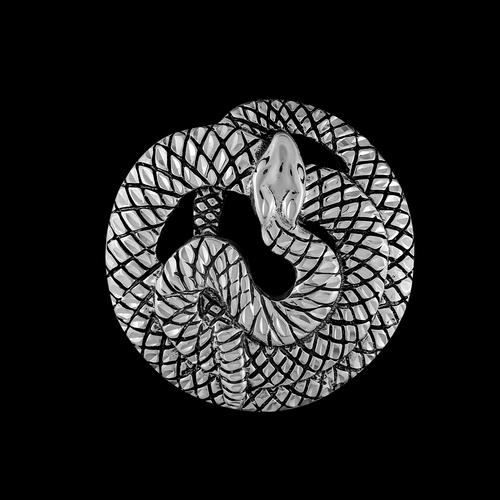 Coiled Snake Brooch - Mainland Silver