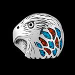 Large Proud Eagle Inlay Ring