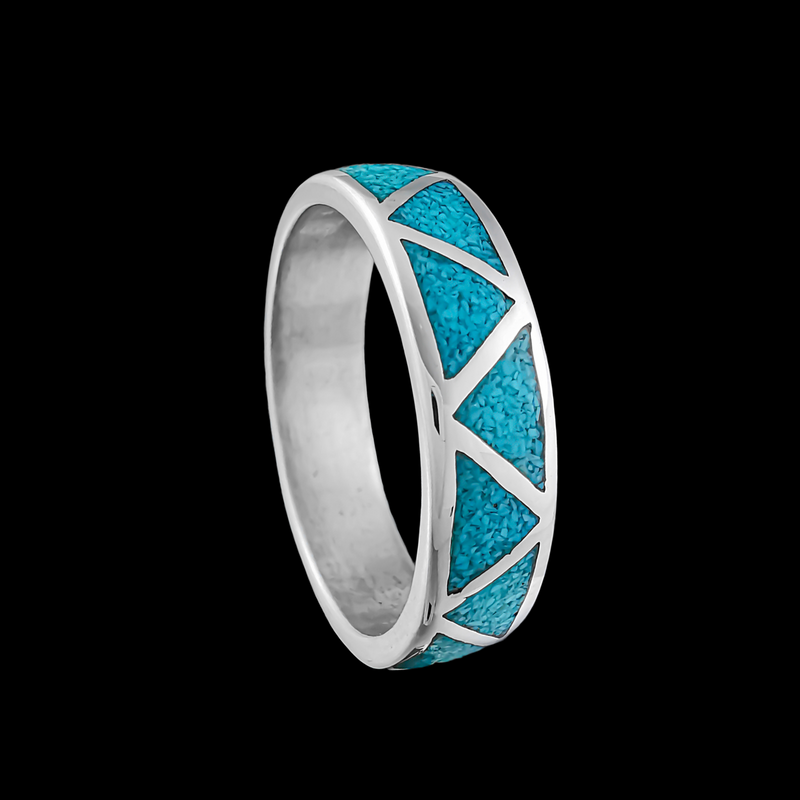 Flat Navajo Ring Band - Mainland Silver
