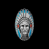Large Native American Chief Headdress Ring