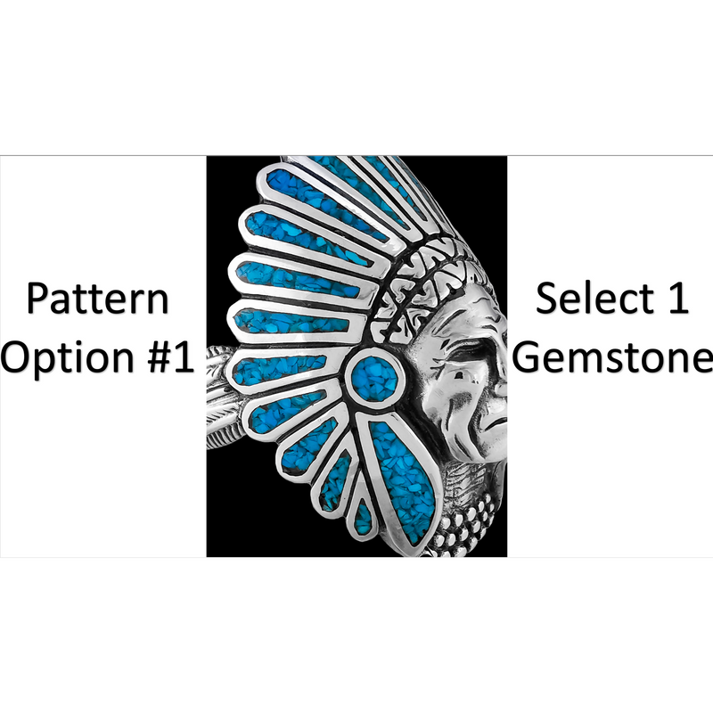 Large Native American Chief Headdress Ring