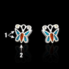 Simple Butterfly Stud Earrings - Mainland Silver
