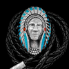 Native American Chief Warbonnet Headdress Bolo - Mainland Silver