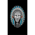 Native American Chief Warbonnet Headdress Bolo - Mainland Silver
