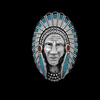 Native American Chief Warbonnet Headdress Bolo - Mainland Silver