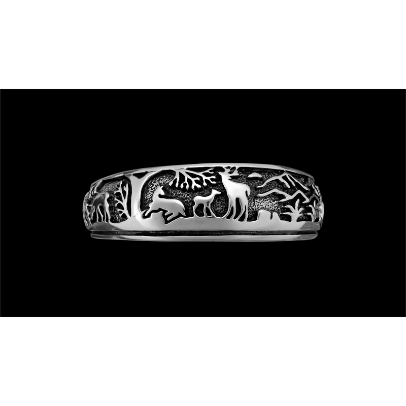 Wildlife Scene Bracelet - Mainland Silver