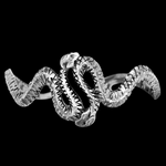 Diamond Cut Snake Cuff Bracelet