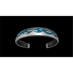 Customizable Sterling Silver Tribal cuff Bracelet, Birthstone Bracelets, Barbed Wire Jewelry, Tribal Bracelet, Navajo Jewelry