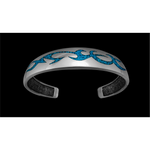 Customizable Sterling Silver Tribal cuff Bracelet, Birthstone Bracelets, Barbed Wire Jewelry, Tribal Bracelet, Navajo Jewelry