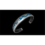 Customizable Sterling Silver Tribal cuff Bracelet, Birthstone Bracelets, Barbed Wire Jewelry, Tribal Bracelet, Navajo Jewelry