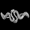 Diamond Cut Snake Cuff Bracelet