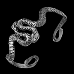 Diamond Cut Snake Cuff Bracelet