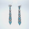 ER240 Large Chevron Dangle Earrings
