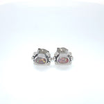 ER15 Oval Stud Earrings with Accents