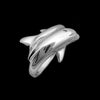 Diamond Cut Large Dolphin Ring