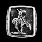 Customizable End of Trail Ring, James Earle Fraser Inspired, Native American Ring, Gemstone Rings, Custom Birth Stone Rings, Cowboy