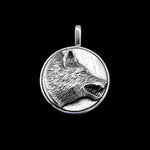 Wolf Pendant, 925 Sterling Pack Leader pendant, Southwestern Wolf Pendant, Growling, Protector - Mainland Silver